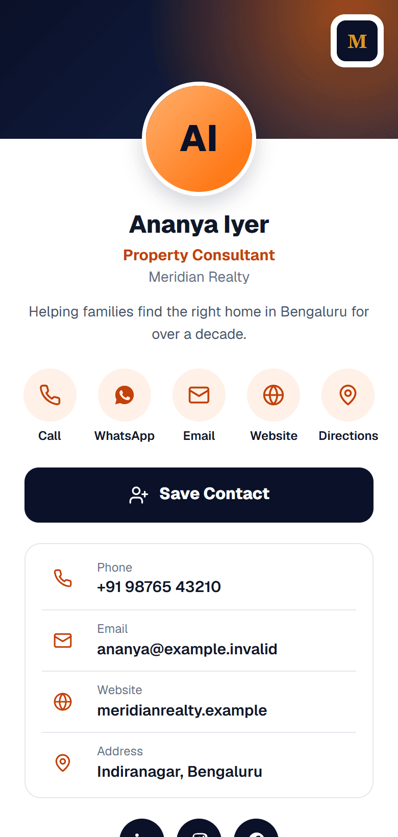 A DBC Card digital business card on a phone